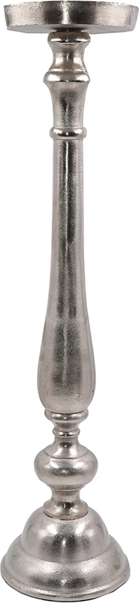 Mbajtës qirinjsh IONAS, alumin, ngjyrë argjendi, 18x18x74 cm