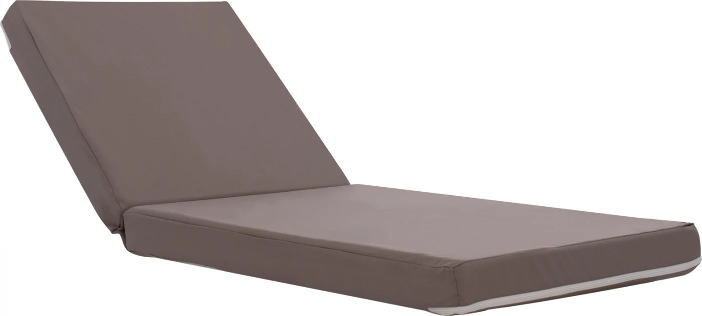 Jastëk për shezlong, poliester, gri, Sifnos, FH11235.10P, 198(119+1+78)x70x10cm