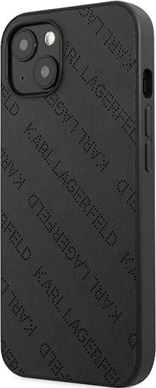 Mbështjellës Karl Lagerfeld KLHCP13SPTLK për iPhone 13 mini, hardcase, Perforated Allover, i zi