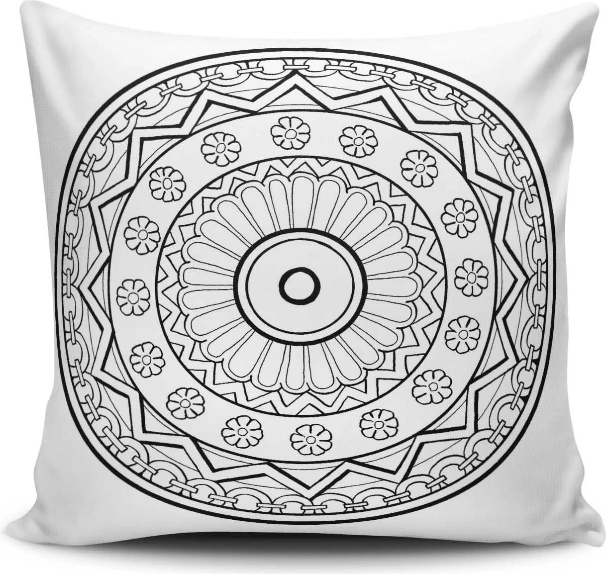 Jastëk Aberto Design, MANDALA-29, shumëngjyrësh, 43x43cm