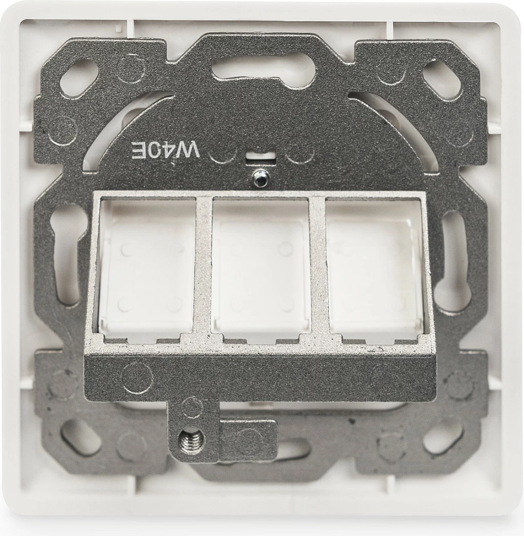 Pllakë murale rrjeti Digitus KS-Module, 3x RJ-45 Keystone, 80x80mm, e bardhë