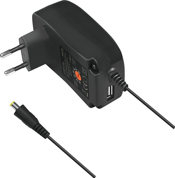 Adapter rryme universal LogiLink 3-12V, 30W, me port USB
