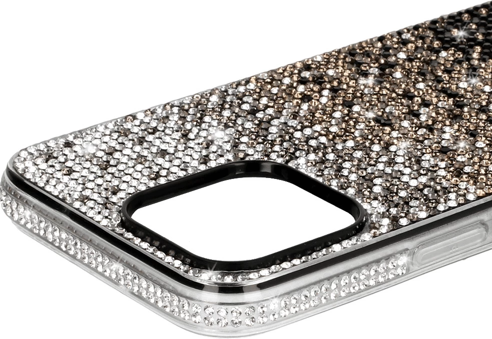 Mbështjellës ONASI 19273 Star Light për Samsung Galaxy A15 5G, PC+TPU, me shkëlqim/diamantë, i zi