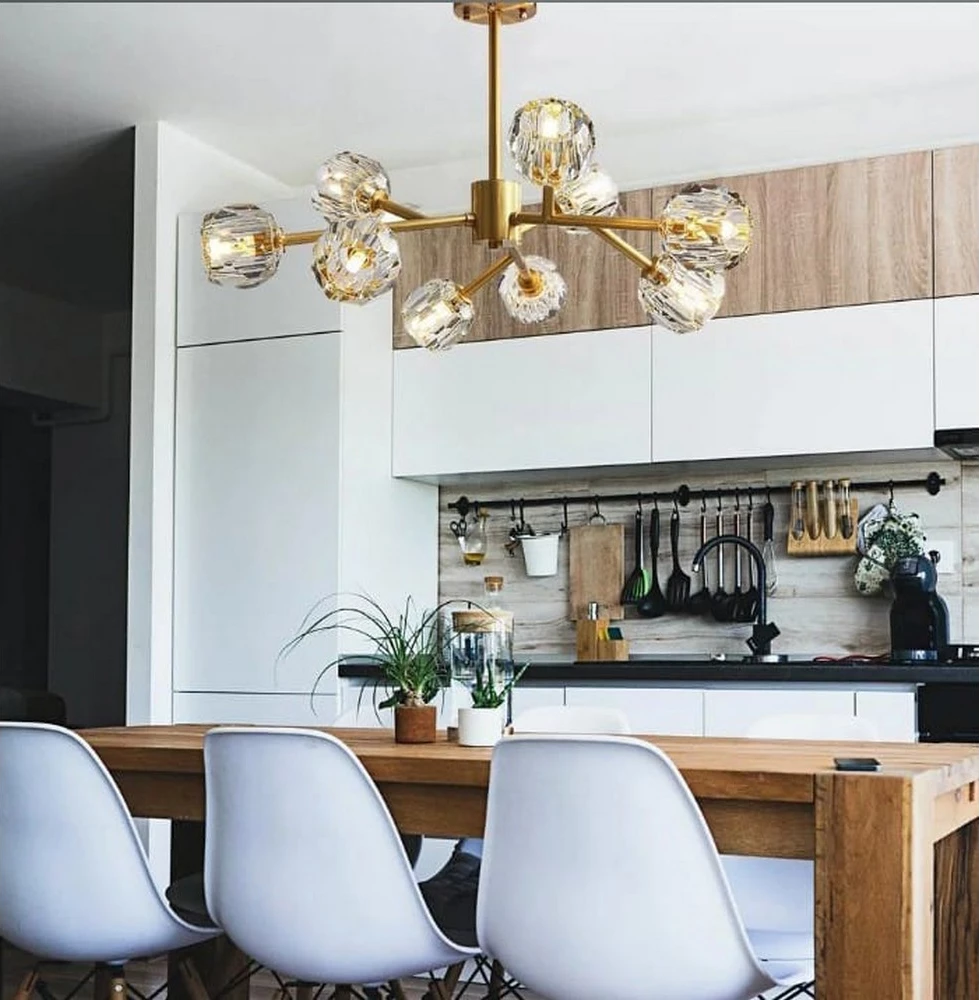 Abazhur klasik kristal 9 llampa