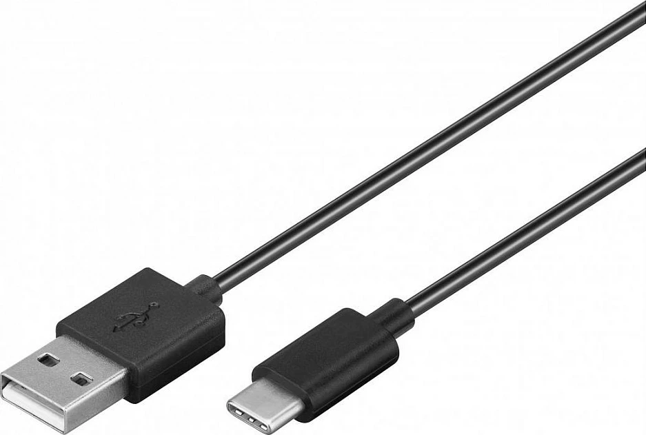 Kabllo USB Goobay 59122, USB-A në USB-C, 2 m, USB 2.0, 3A, e zezë