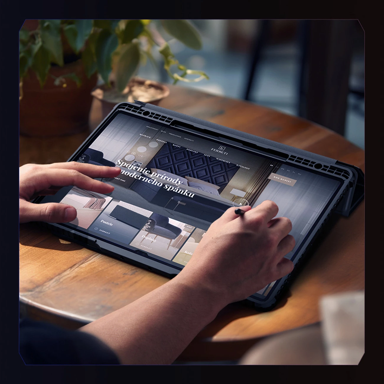 Mbështjellës Nillkin Bumper Leather Case Pro për Samsung Galaxy Tab S9+, e zezë