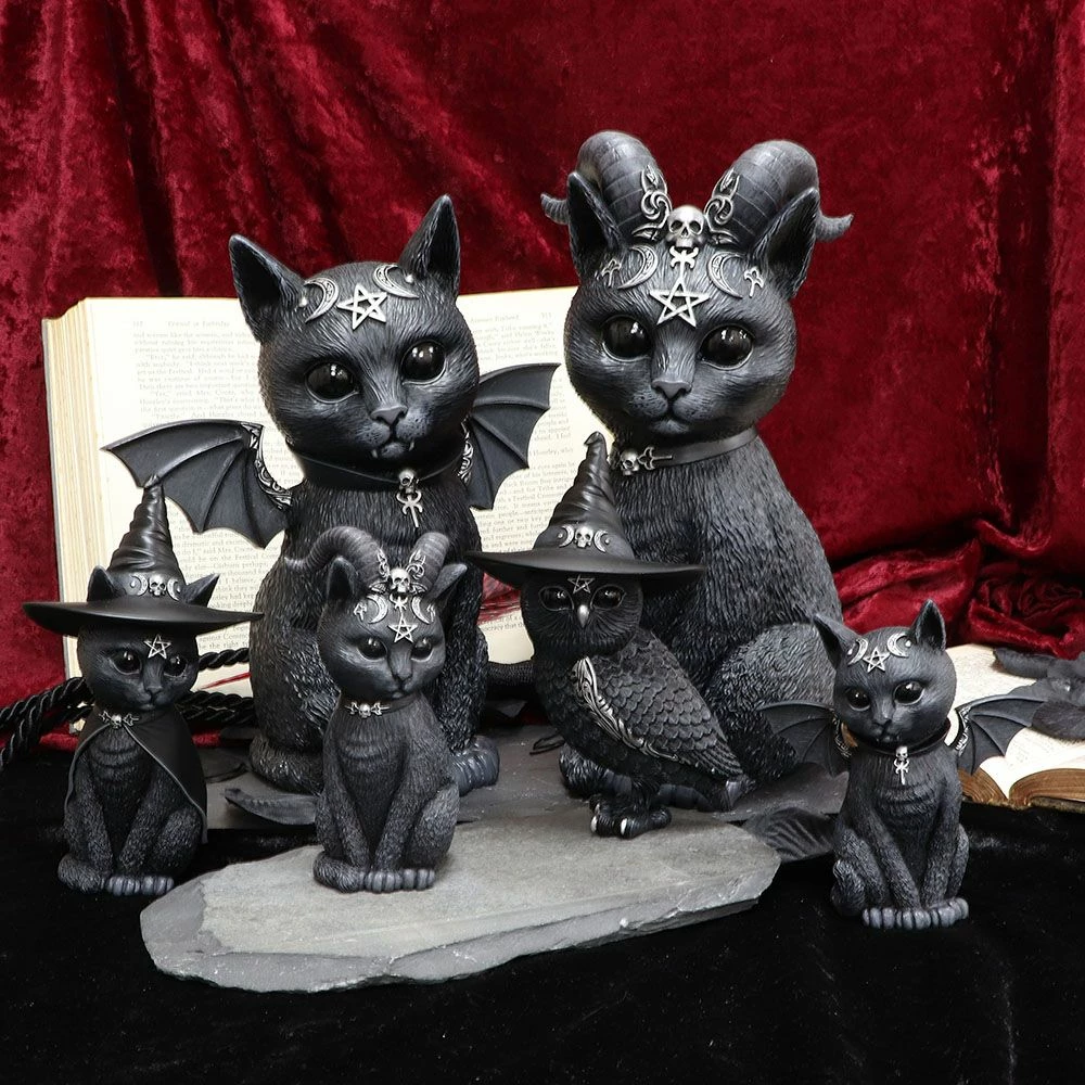 Figurinë dekorative NEMESIS NOW Purrah 13.5 cm, e zezë