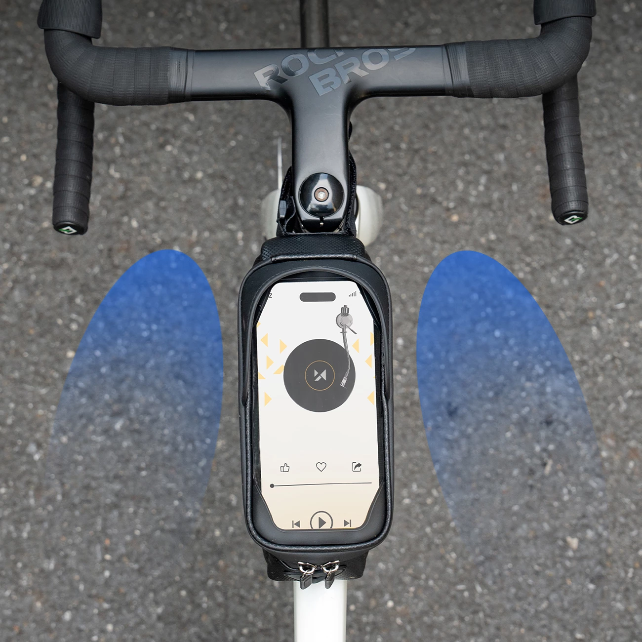 Çantë biçiklete Wozinsky B68 për kornizë, me xhep telefoni, 1.7 l, e zezë