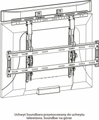 Mbajtëse muri për soundbar ART G-03, Metal, E zezë