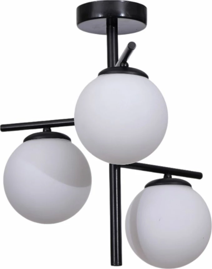 Llambadar Opviq, 9009-2, metal e xham, bardhë e zi