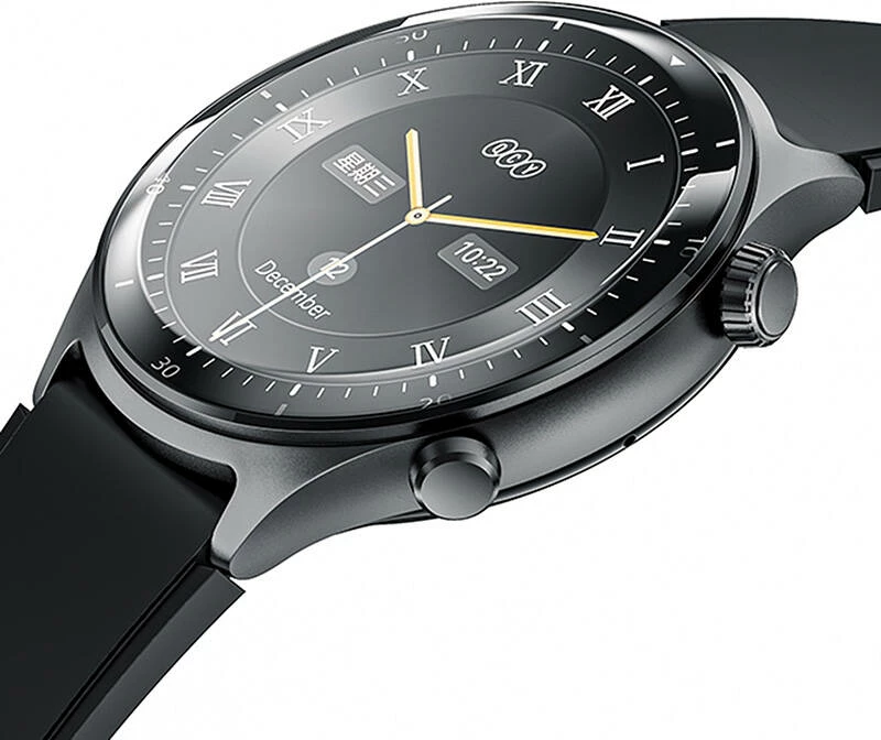 Smartwatch QCY S7, 1.43" AMOLED, për iOS/Android, e zezë