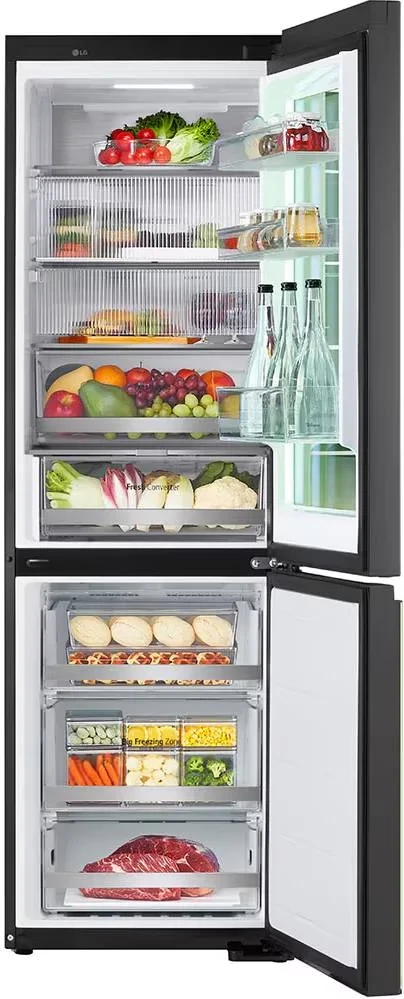 Frigorifer i kombinuar LG GBG719MDNN 352 L 187 x 68.4 cm InstaView MoodUP, e zezë/rozë
