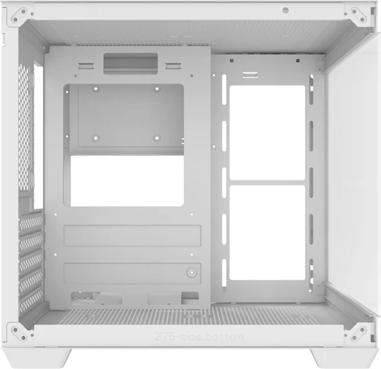 Kasë, Darkflash C275P, Mini Tower M-ATX/ITX, panoramike 270° me xham të temperuar, pa ventilatorë, e bardhë