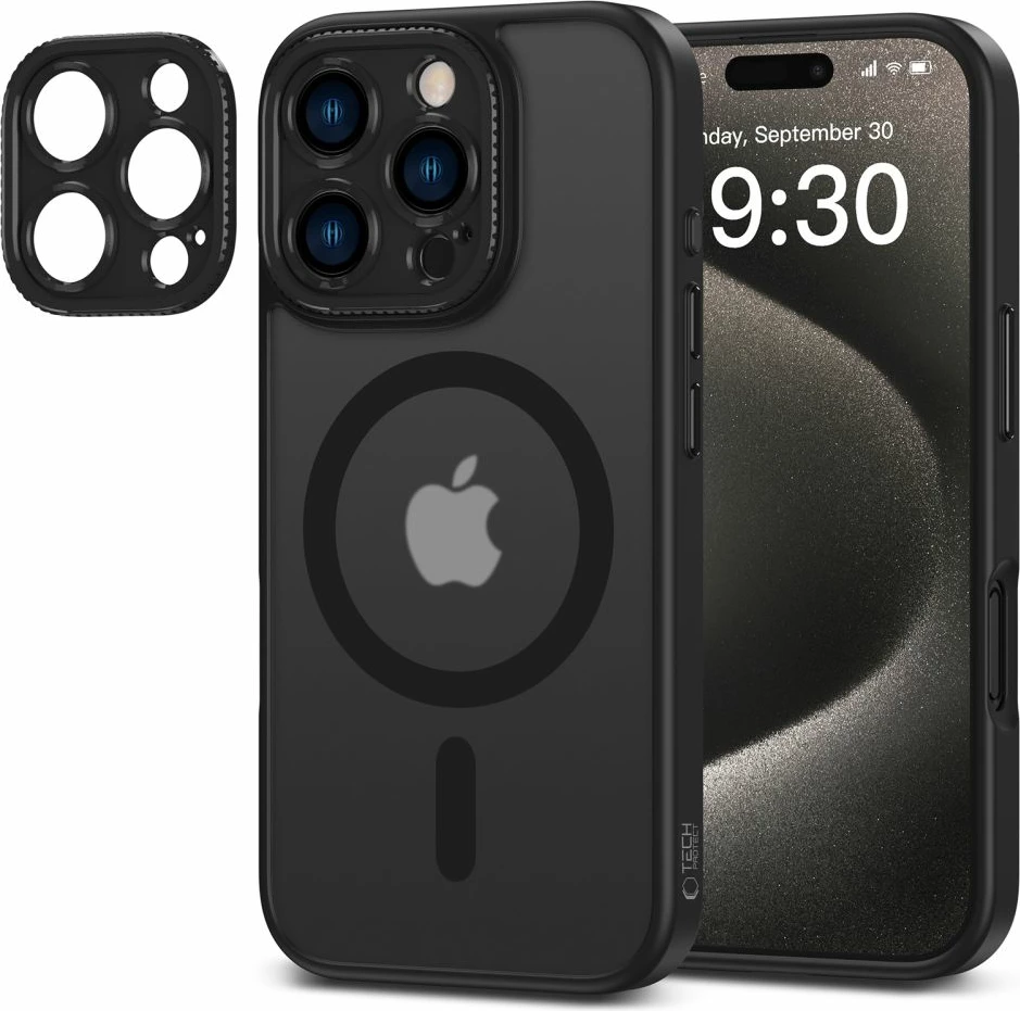 Mbështjellës Tech-Protect MagCam për iPhone 16 Pro, MagSafe, gjysmë-transparent