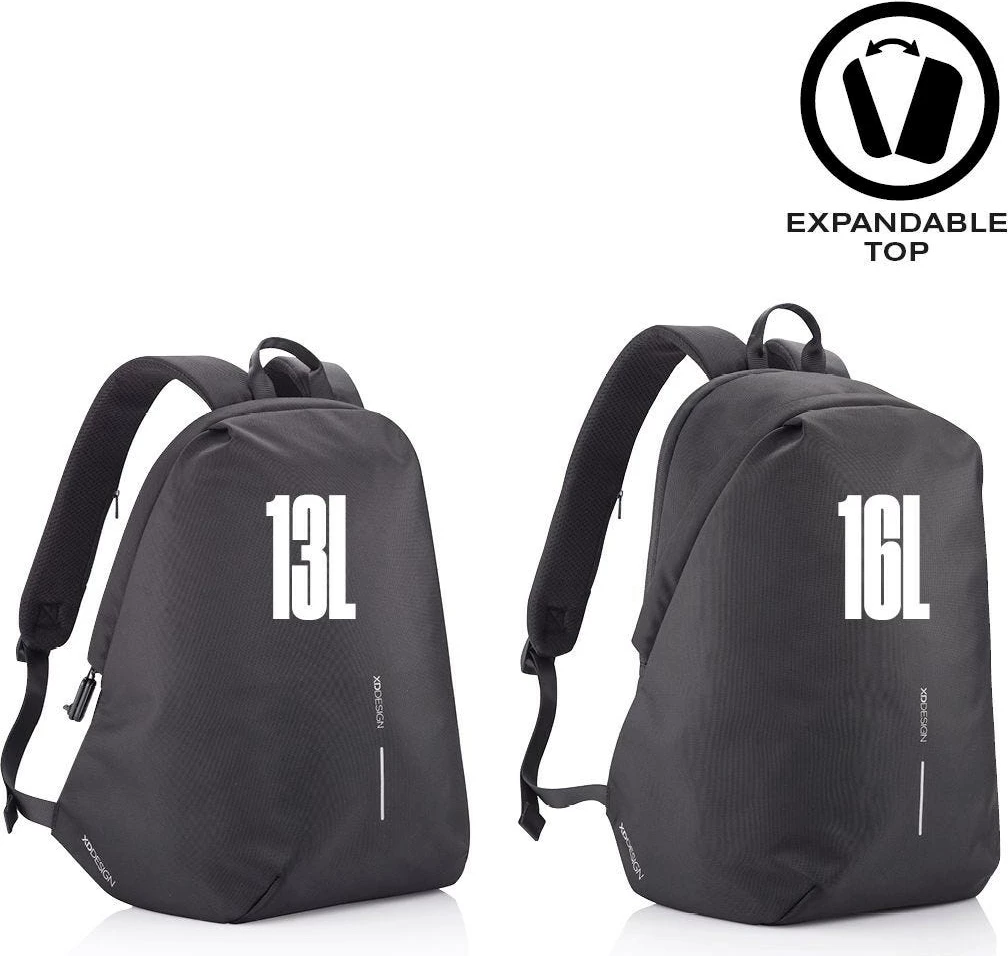 Çantë shpine kundër vjedhjes XD Design, 15.6", e zezë