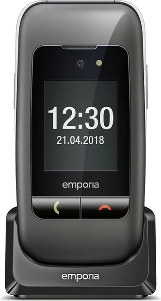 Celular Emporia ONE V200i, flip 2.4", 2G, SD deri 8GB, 2MP, IP54, spacegrey/silver