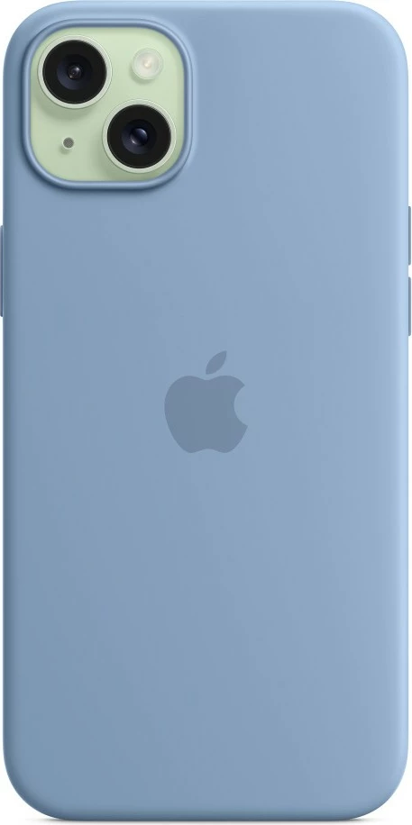 Mbështjellës Apple për iPhone 15 Plus, silikon, MagSafe, 6.7 inch, kaltër