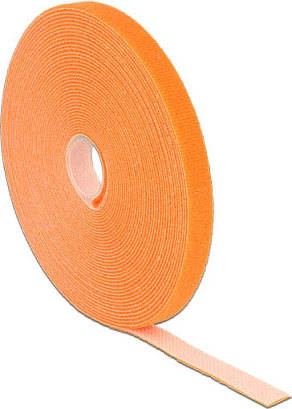 Shirit lidhës kabllosh DeLOCK 18744, Velcro 13 mm x 10 mm, portokalli