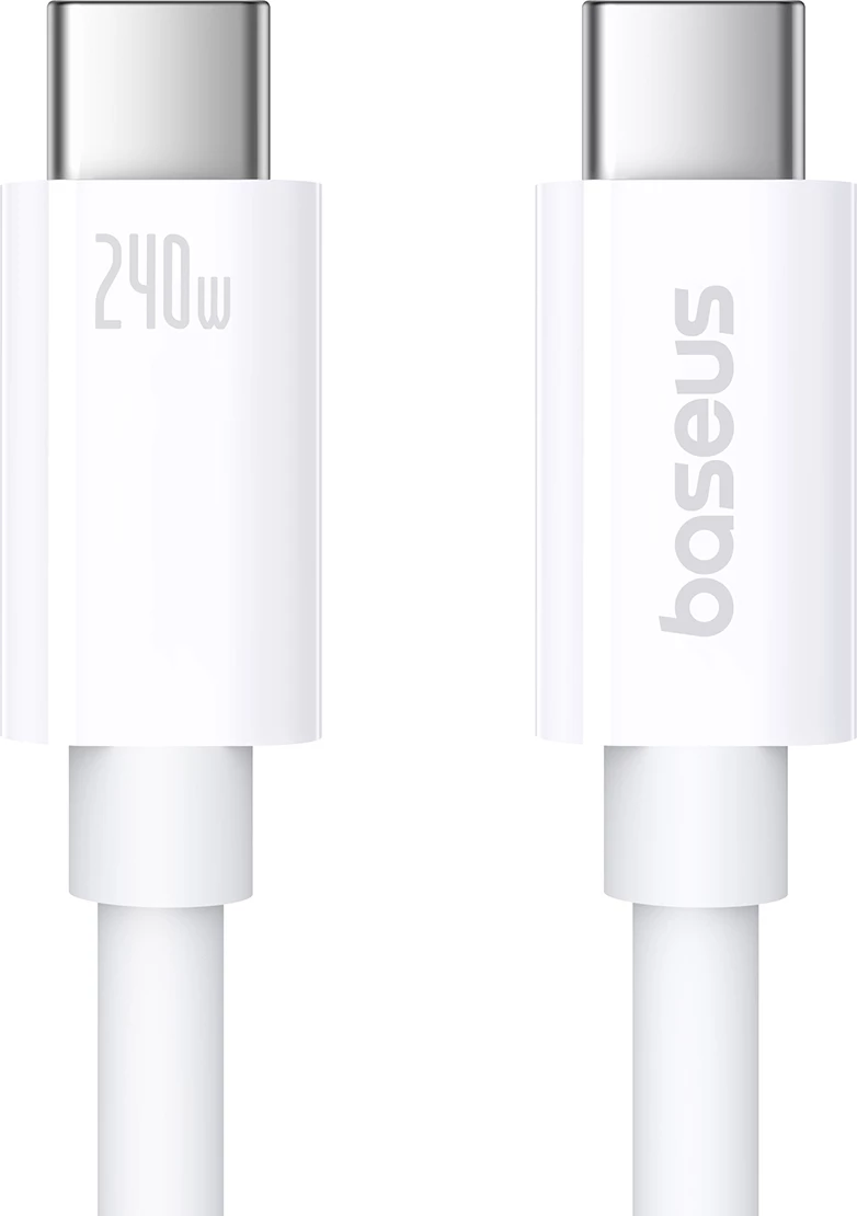 Kabllo USB-C/USB-C Baseus Superior 2 CB000066, 1.8m, 240W, e bardhë