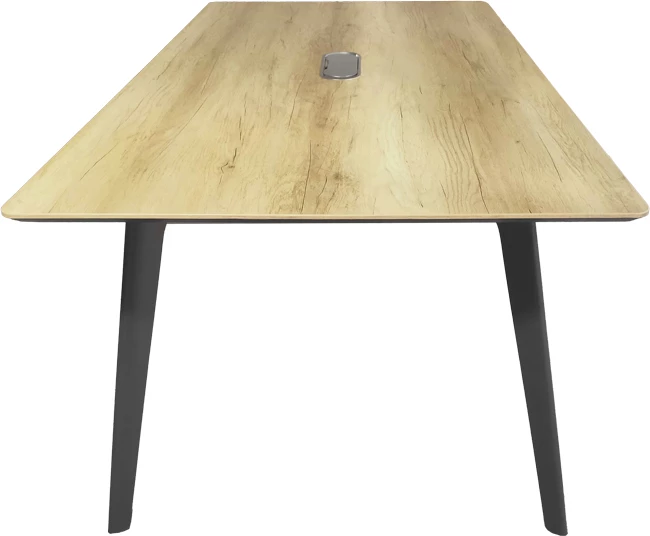 Tavolinë takimesh profesionale Denith, ngjyrë gri e errët-natyrale, 180x100x75cm