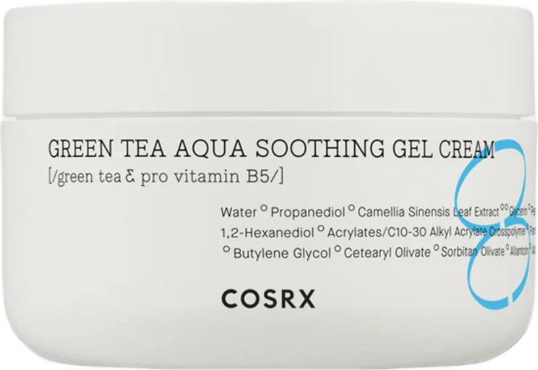 Krem-gel për fytyrë COSRX Hydrium Green Tea Aqua Soothing Gel Cream për femra, 50ml
