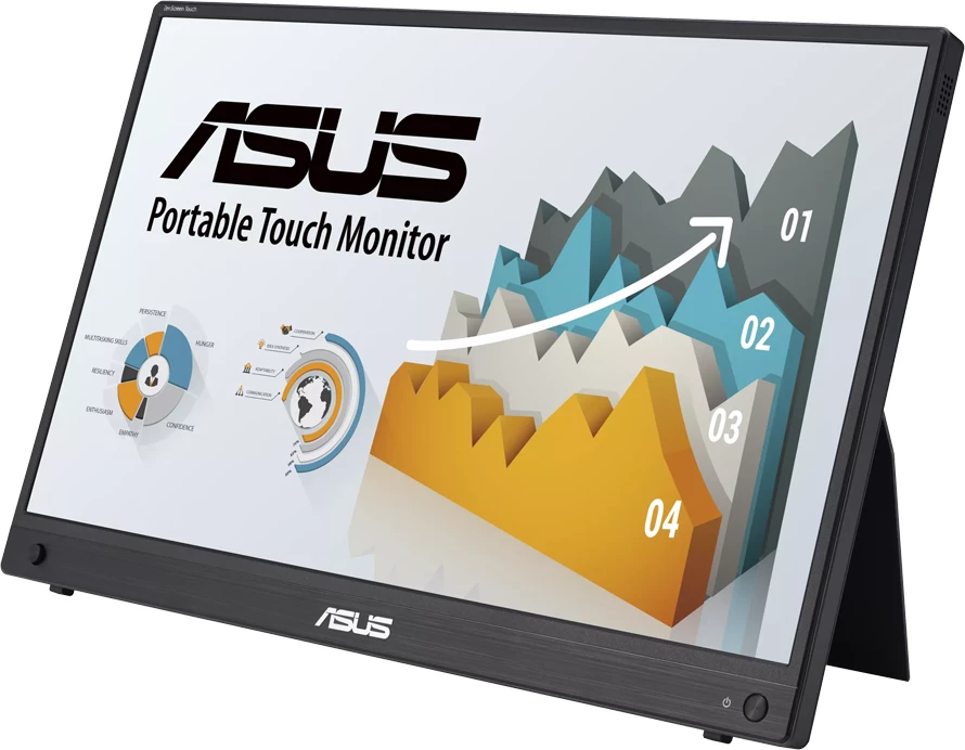 Monitor portativ me prekje ASUS ZenScreen Touch MB16AHT 15.6\" FHD IPS 10-point touch Mini-HDMI, i zi