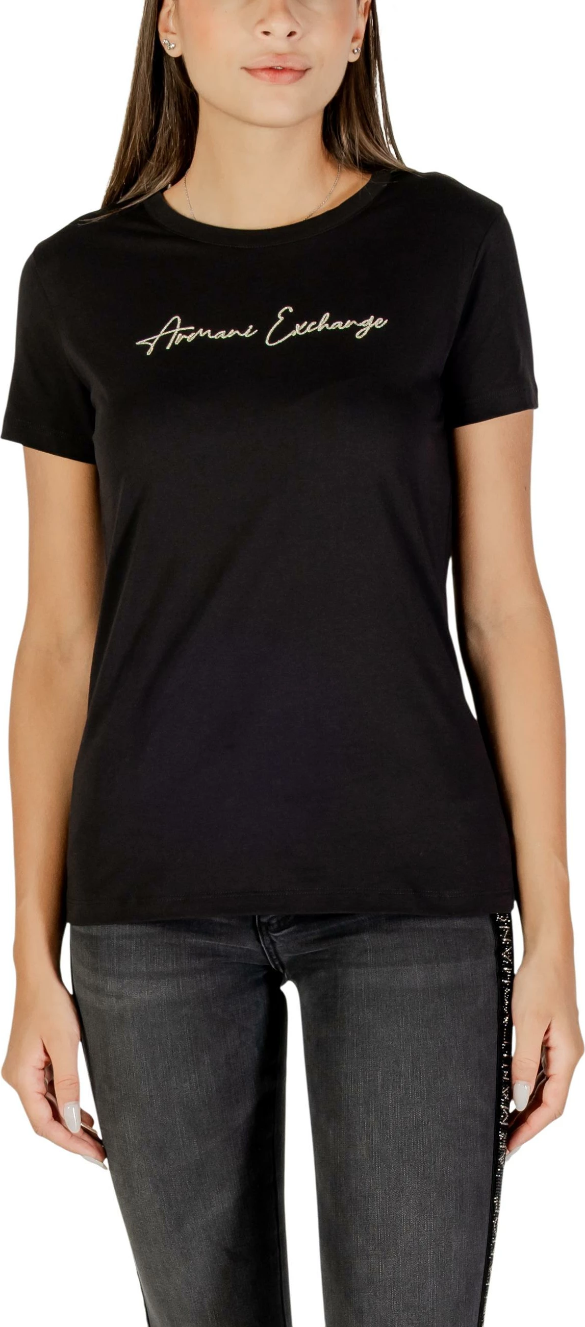 Maicë për femra Armani Exchange XW000839 AF10356, e zezë me ari [Madhësia: XS]