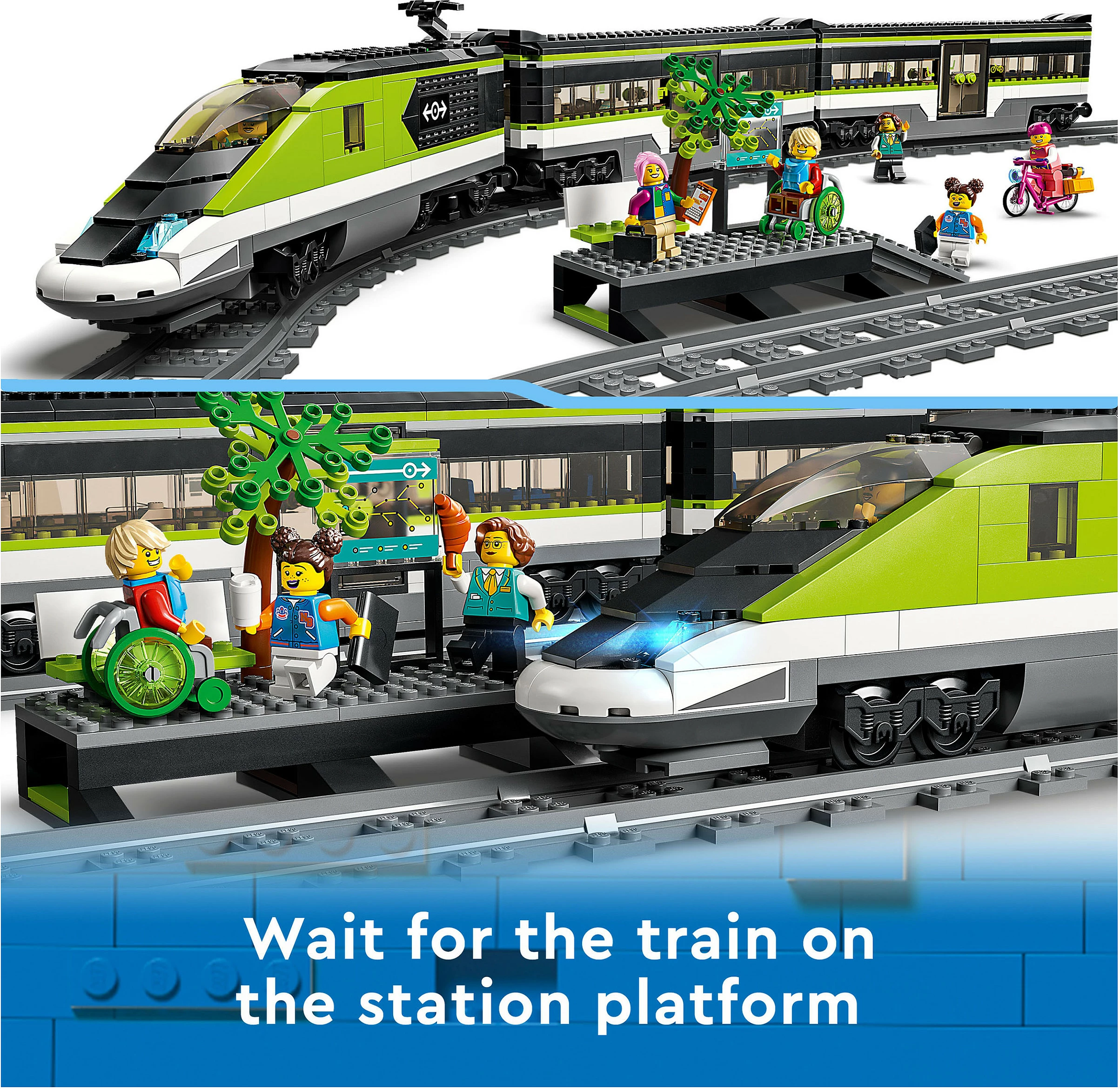 Set ndërtimi LEGO City Express Passenger Train, 7 vjeç e lart, plastik, 764 pjesë, shumëngjyrësh