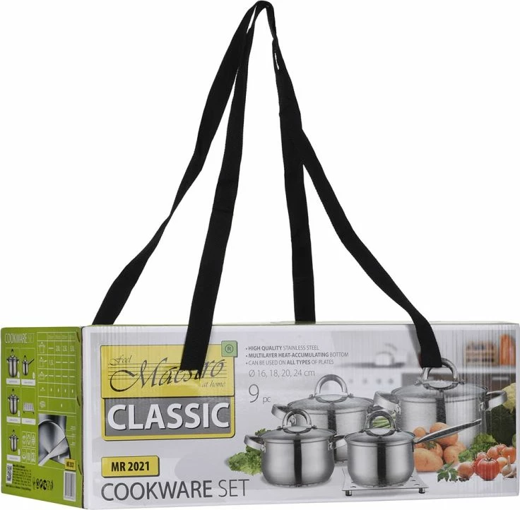 Set tenxheresh MAESTRO MR-2021, 9 pjesë, inox