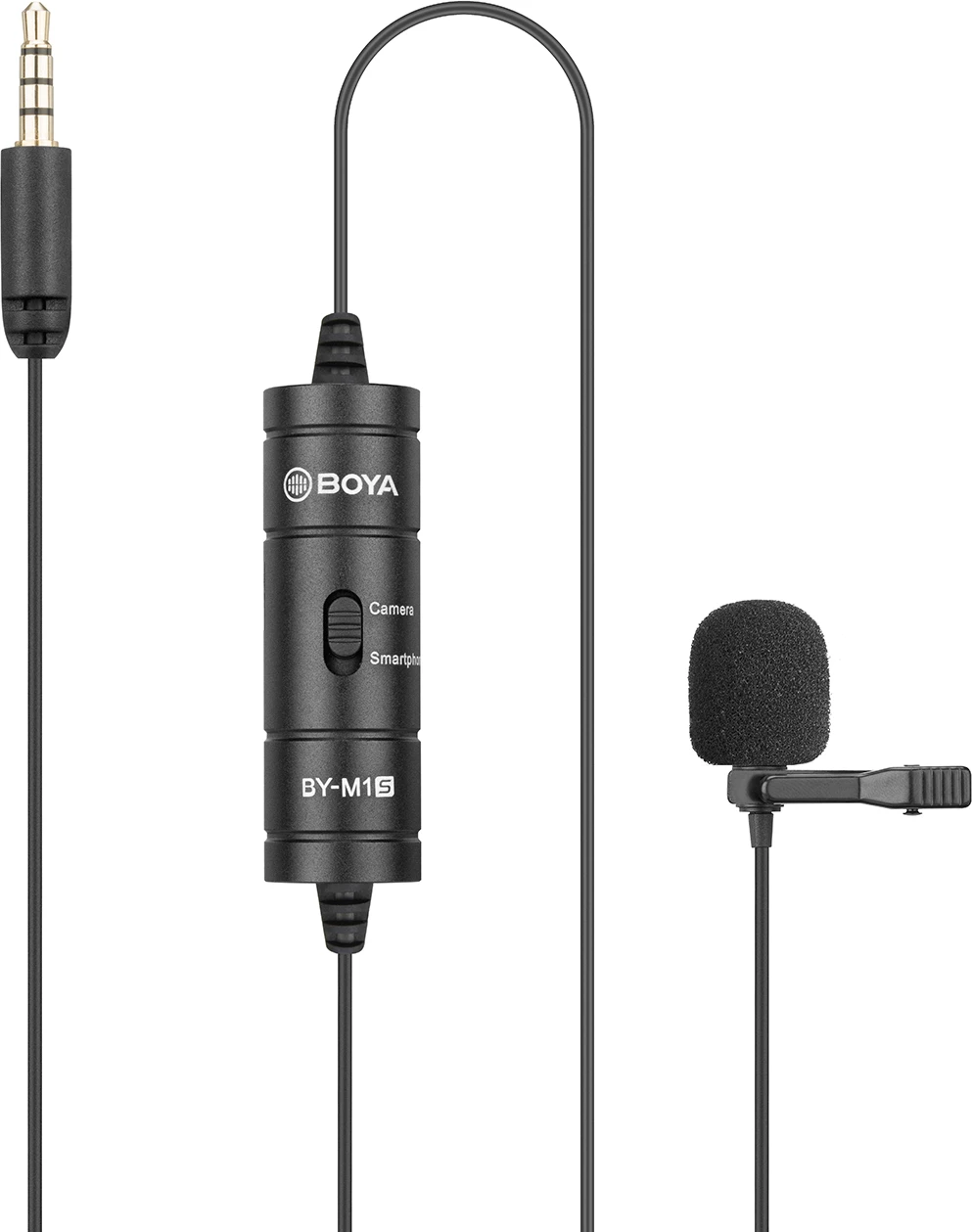 Mikrofon lavalier BOYA BY-M1S me kabllo 6 m, 3.5 mm TRRS, i zi