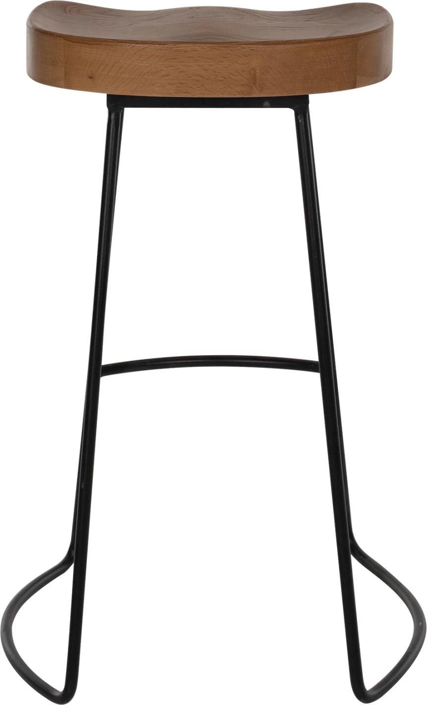 Karrige për bar, dru-metal natyral-e zezë, 45x36x71H cm, FH9333.01 6