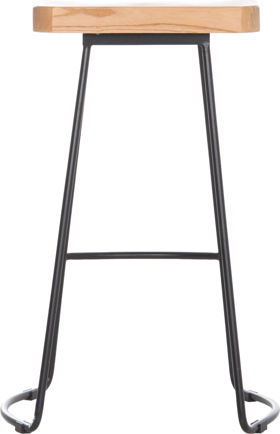 Karrige për bar, dru-metal natyral-e zezë, 45x36x71H cm, FH9333.01