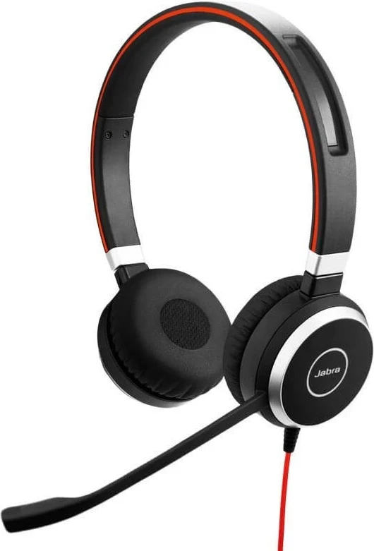 Kufje Jabra Evolve 40, Duo MS, të zeza/kuqe