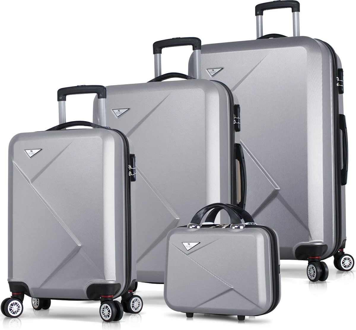 Set valixhesh (4 copë), gri, Zoozie Bags, 4964