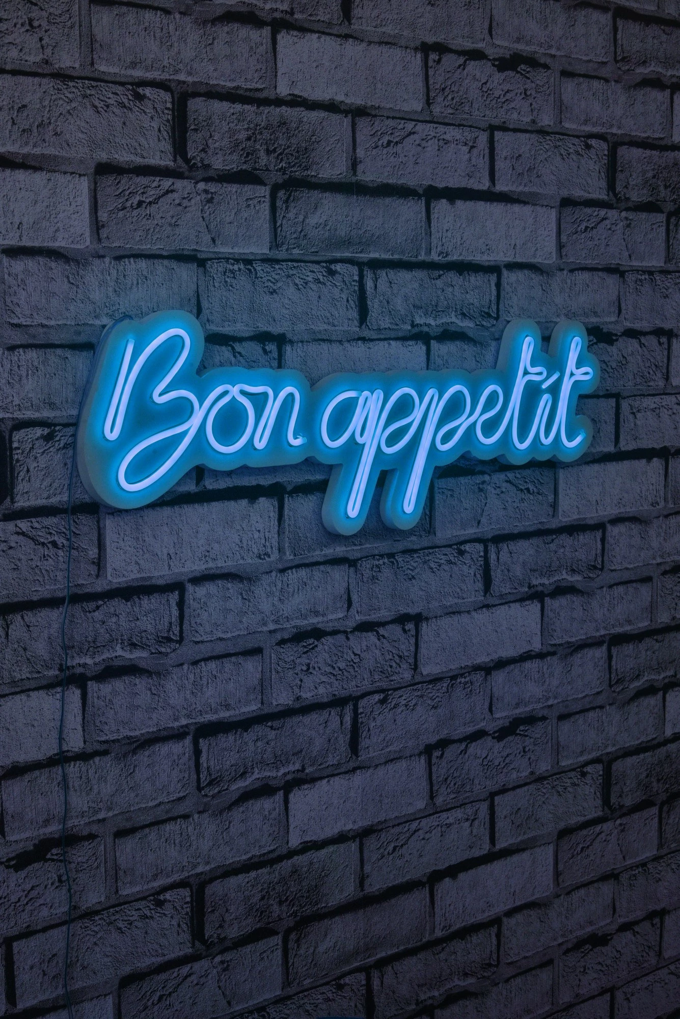 Dritë dekorative LED plastike, Bon Appetit, ngjyrë blu
