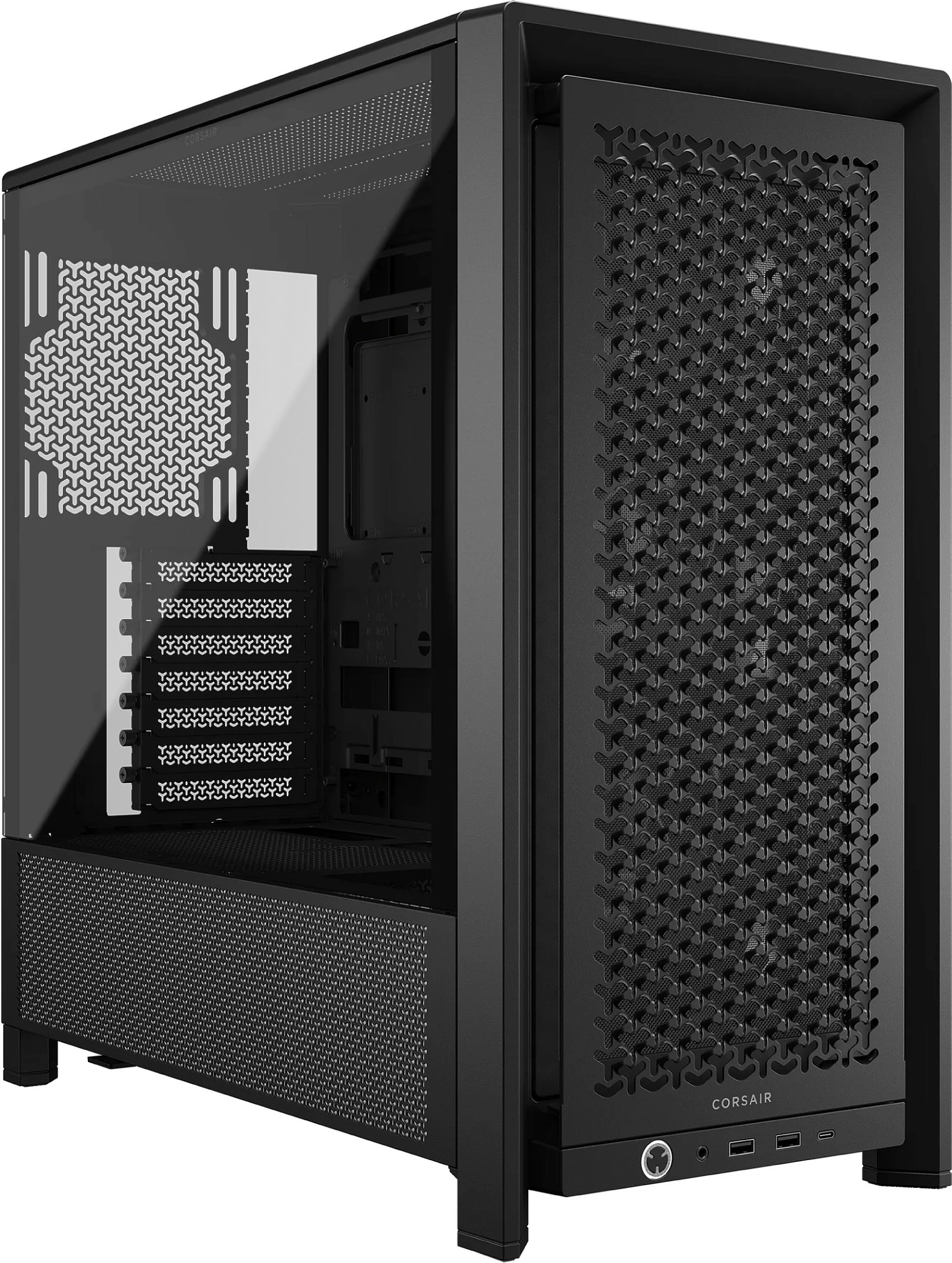 Kasë Corsair FRAME 4000D RS, Midi Tower ATX/EATX, xham i temperuar, e zezë
