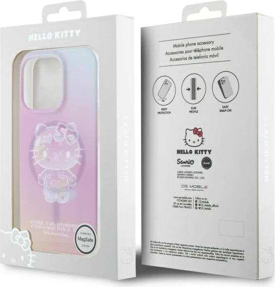Mbështjellës Hello Kitty IML 50th Anniversary MagSafe për iPhone 16 Pro Max, Rozë