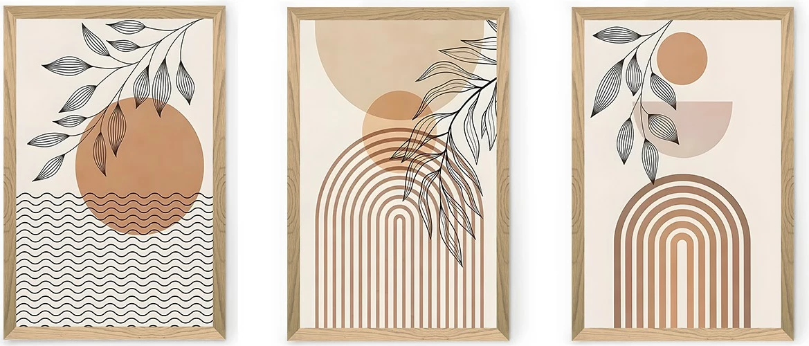 Set pikturash dekorative (3 copë), Wallity, Artsycllct6