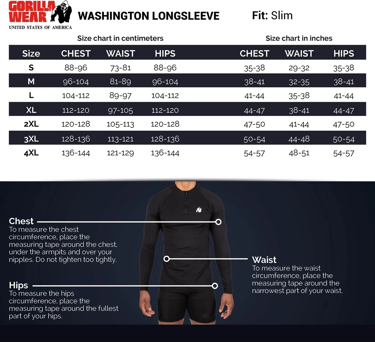 Washington Long Sleeve - Black [Madhësia: 3XL]