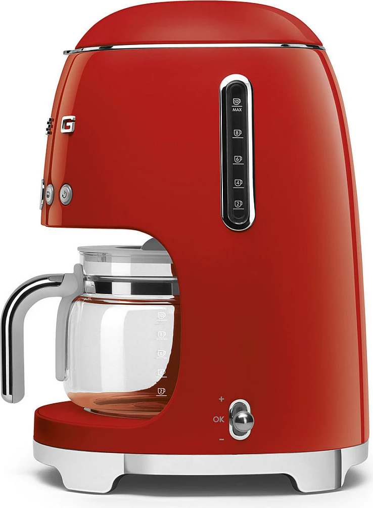 Aparat kafeje SMEG DCF02RDEU, 10 filxhanë, automatik, i kuq