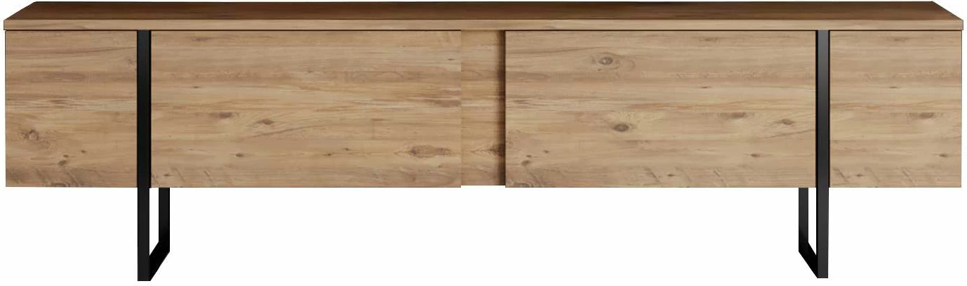 Komodë për TV Hanah Home, Luxe, ngjyrë Atlantic Pine, e zezë
