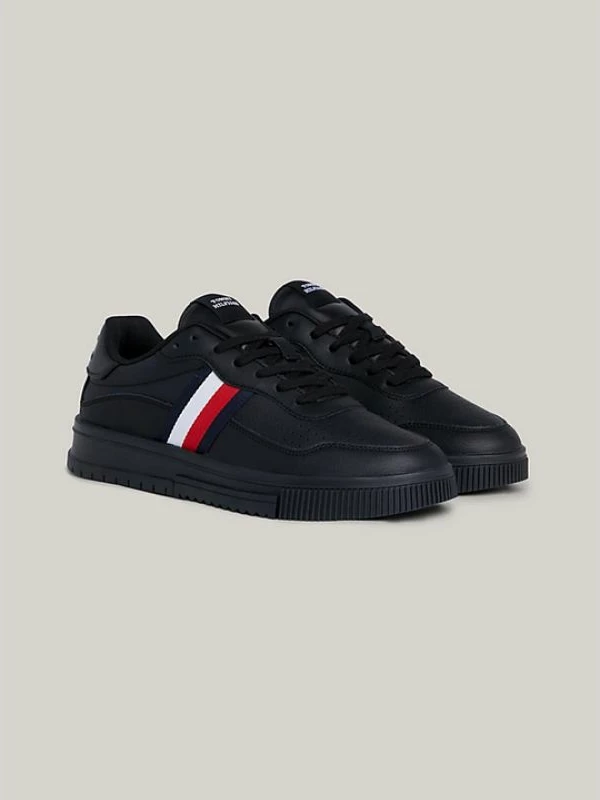 Këpucë për meshkuj Tommy Hilfiger Supercup, të zeza