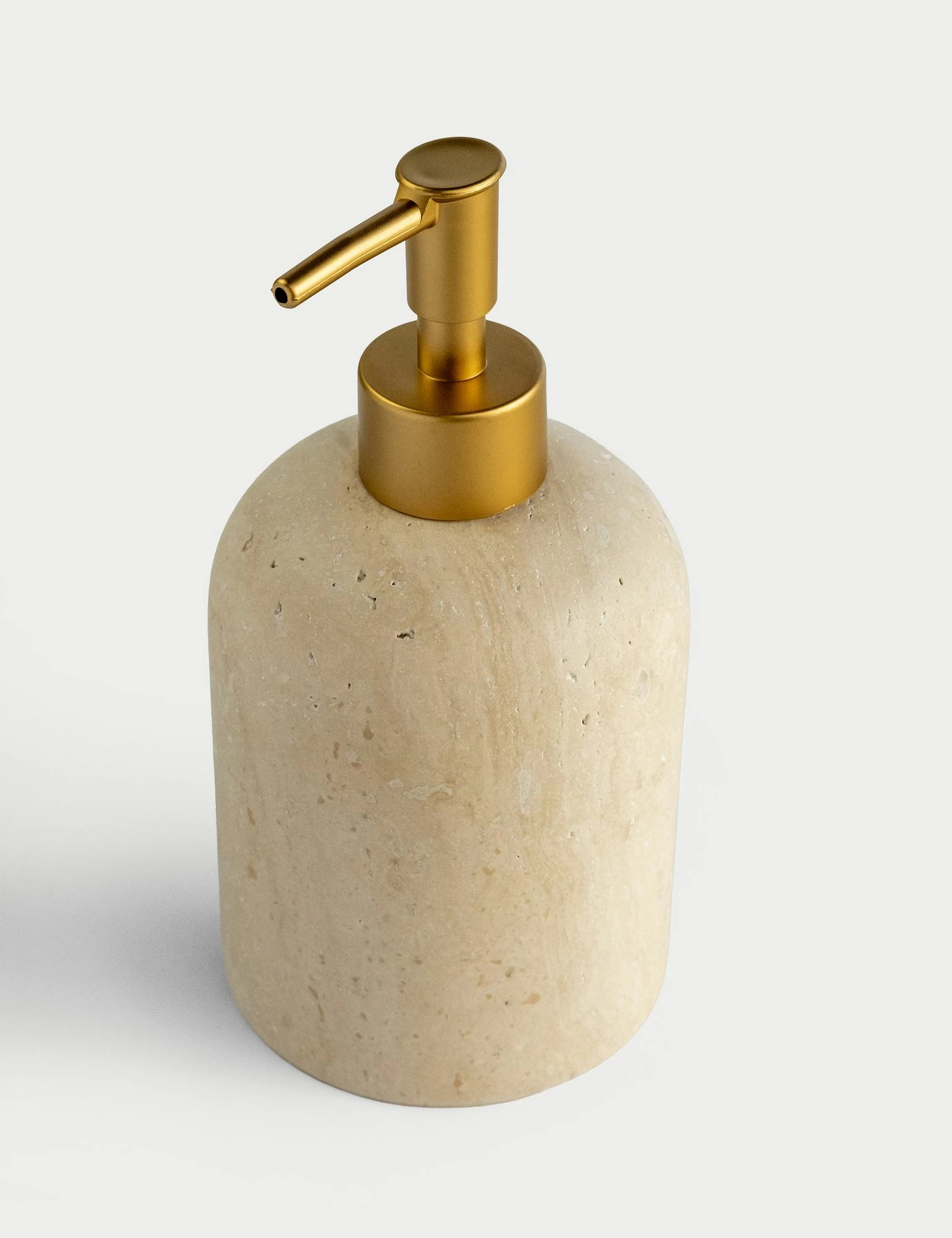 Dispenser sapuni prej mermeri, ngjyrë bezhë dhe ar mat, Evila Originals, Etern