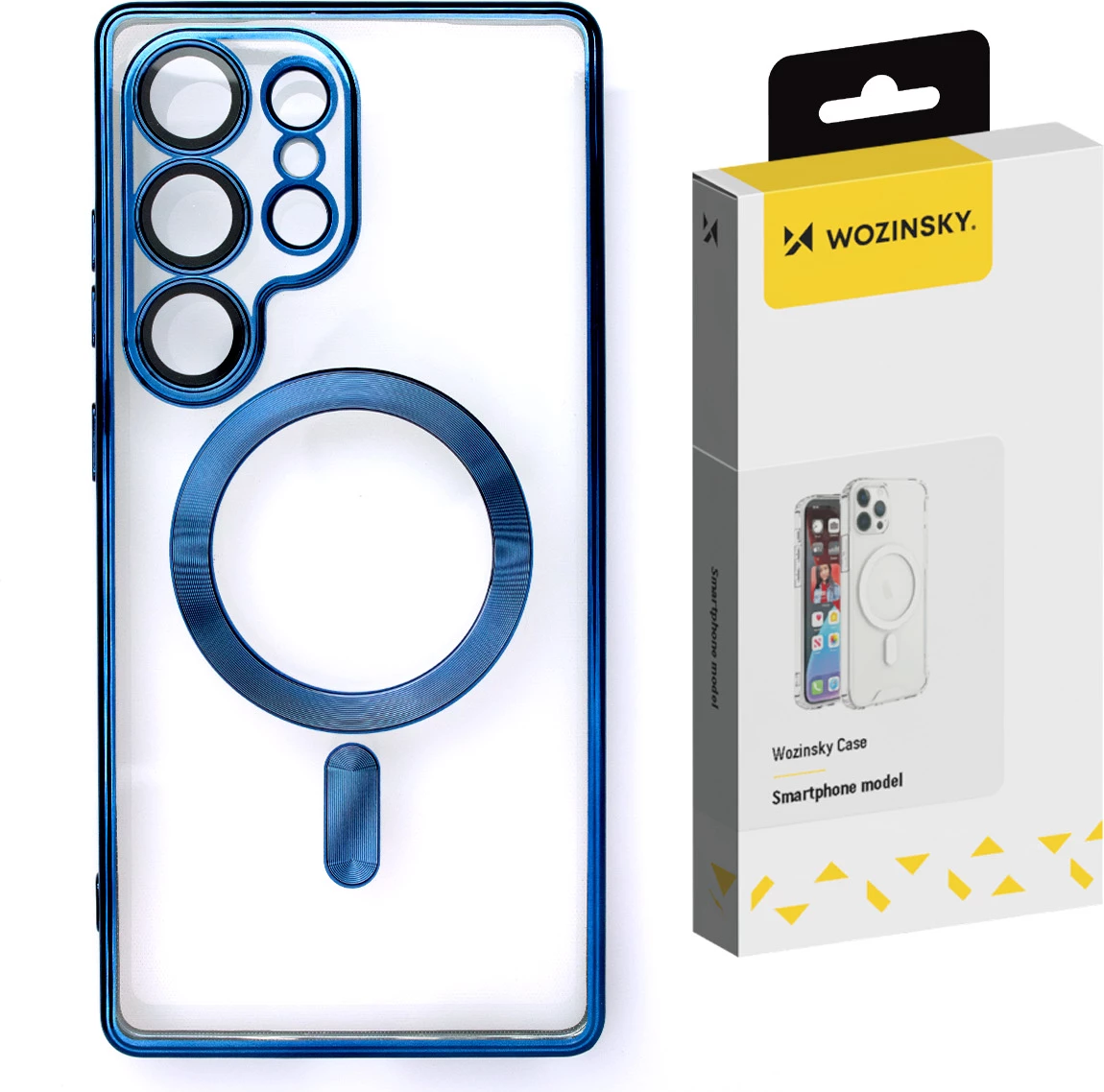 Mbështjellës Wozinsky Electroplated me MagSafe për Samsung Galaxy S25 Ultra, Blu