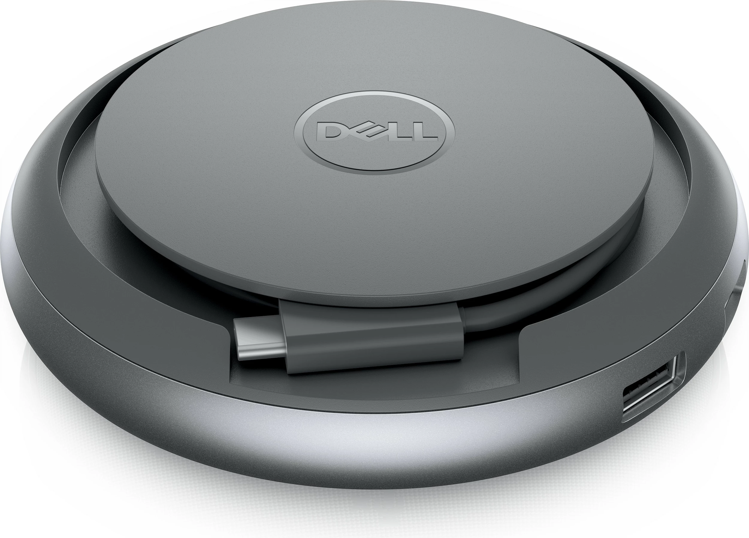 Adapter USB-C me altoparlant konferencash Dell MH3021P, 2x USB 2.0, kabllo 0.465 m, argjendtë