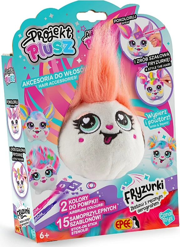 Set lodër kreative Epee Projekt Plusz Fryzurki me pompë ajri dore, shumëngjyrëshe