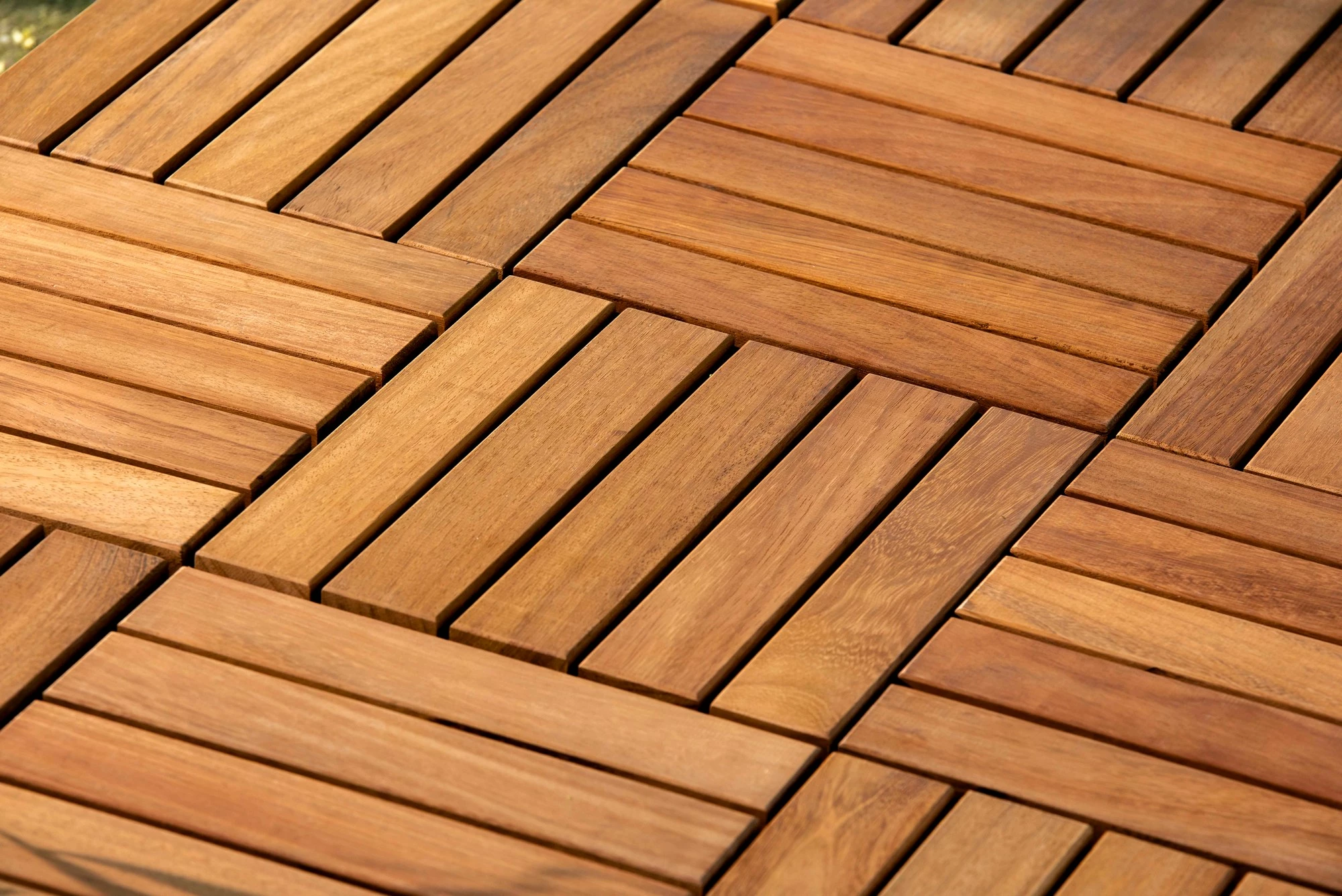 Set pllaka druri për dysheme (10 copë), Atelier del Sofa, ngjyrë kafe, IROKO WOOD