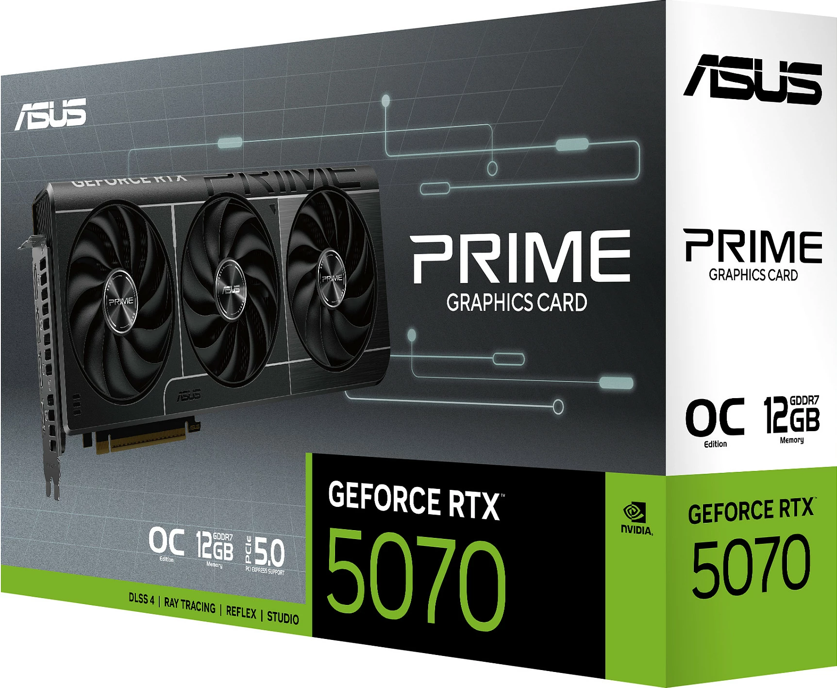 Kartelë grafike ASUS Prime GeForce RTX 5070, 12GB GDDR7, PCI Express 5.0, e zezë