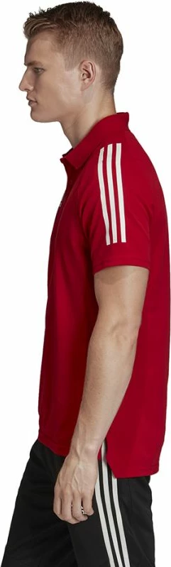 Maicë polo adidas për meshkuj, e bardhë me të kuqe [Madhësia: XS]