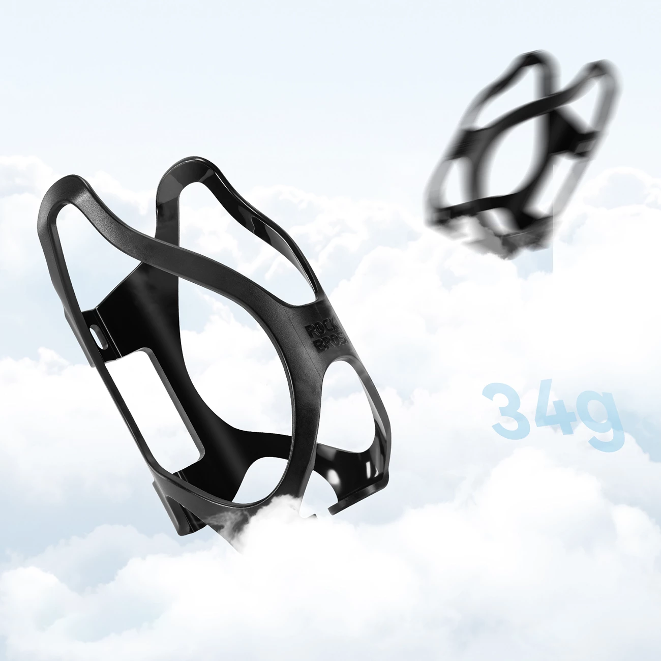 Mbajtës shishe për biçikletë Rockbros LK24-H018, 34 g, PC plastikë, e zezë